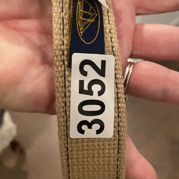 Leatherman Belt Small Blue Tan Embroidered Shelter‎ Island Double Ring USA - Picture 12 of 12